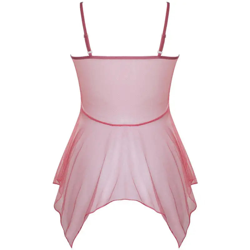 Tulle Suspenders Exquisite Women's Lencerias Lace V-Neck Underwear Semi-transparent Thong Dress Set Females Lingerie Nightgowns