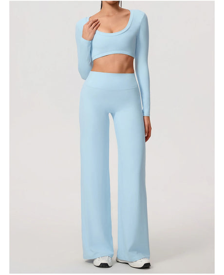 New Summer High Waist Wide-Leg Yoga Joggers Women's Autumn Casual Outdoor Sweatpants Female Straight Tracksuit Bottoms