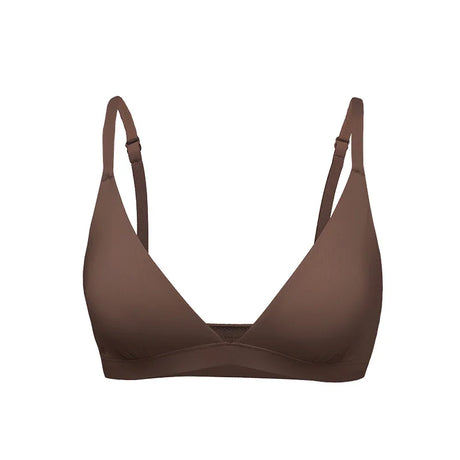 Triangle Non-paded Bralettes Women Wireless Deep V Bras Plunge Unlined No Underwire Brassiere Seamless Comfortable Everyday Bras
