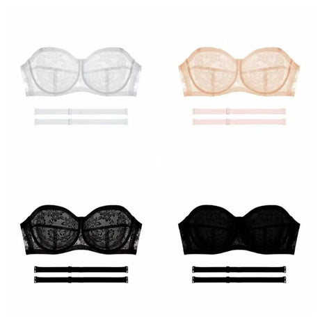 Mesh Thin Lace Transparent Bra Close-fitting Shockproof Seamless Invisible Bra Anti-sagging Lingerie Push Up Underwear Wedding