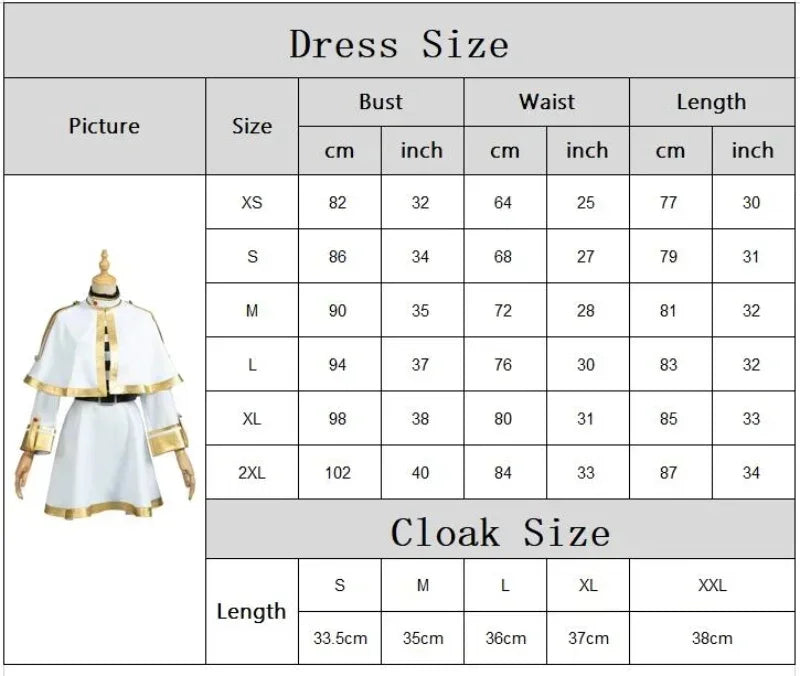 Sousou No Frieren Cosplay Costume Wig Shoes Anime Figures Magician Dress Elf Ear Halloween Party Charistmas for Women