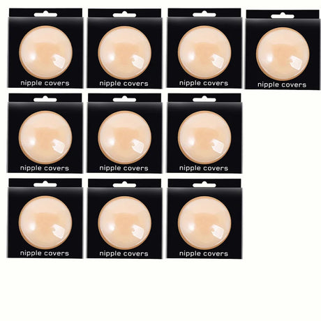 10piars Spring Summer Silicone Nipple Cover Bra Pads for Women Breathable Seamless Thin Bras Nipple Covers Invisible Lift Up Bra