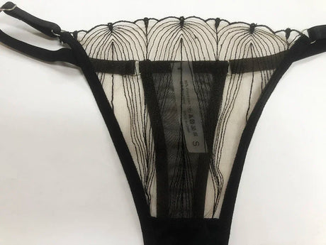 Women Sexy See Through Lace Bra Set Elegant Perspective Bikini Thong Set French Style Erotic Push Up Underwear Bra Panty Sets