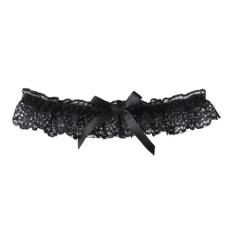Women Sexy Lingerie Lace Floral Garter Belt Bowknot Leg Loop Wedding Garters Bridal Cosplay Fashion Stocking Ring For Ladies