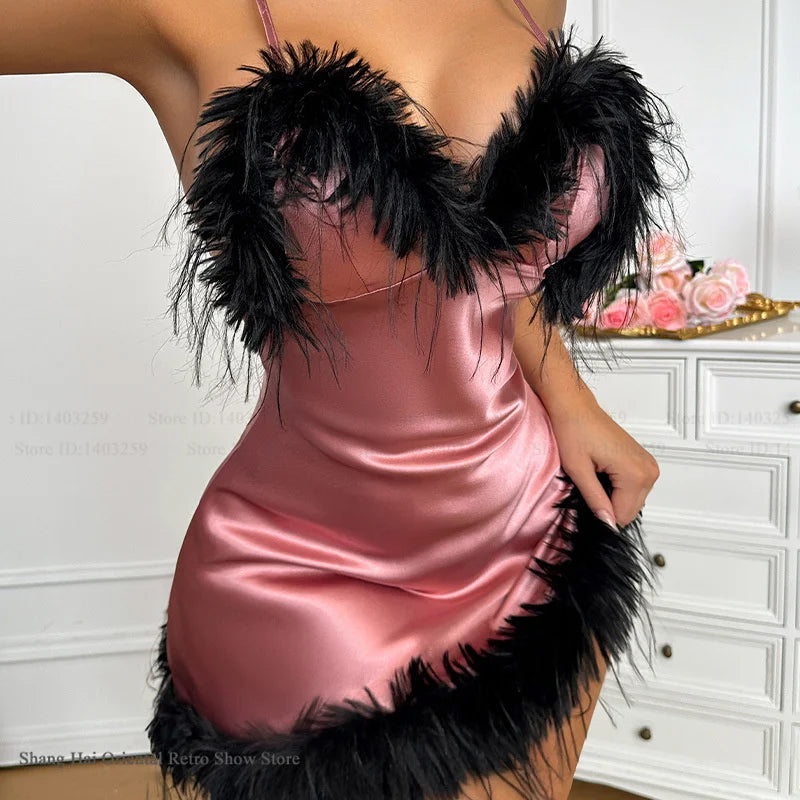 SEXY Nightgown Mujer Lingerie Female Chemise Sleepwear Summer Satin Spaghetti Strap Nightdress Nightwear Loose Homewear Nighty
