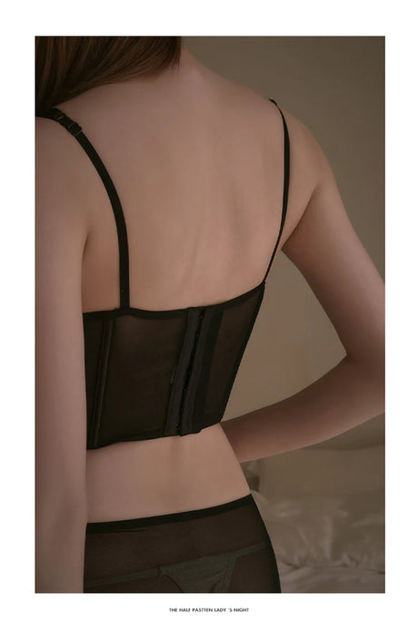 CINOON Sexy Lace Bra for Women Rubber Bone Vest Underwear Push Up Female Wedding Bralette French Corset Bras Comfort Lingerie