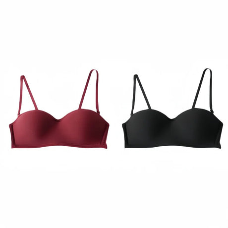 2 PCS Women Solid Invisible Bras Strapless Bralette 1/2 Cup Underwear Female Seamless Party Wedding Bra Sexy Lingerie