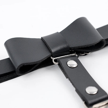 Punk Black Heart Leather Sword Belt Waist Garter Handmade Body Bondage Sexy Leg Suspenders Harness Stockings Belts for Women