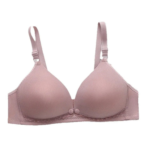 Breastfeeding Solid Color Bra Woman Gathers Prevents Sagging Postpartum Maternity Lady Brassiere Underwear Front Clasp Girl Bra