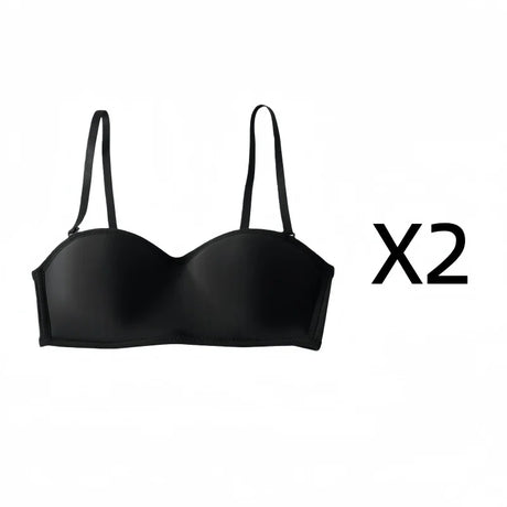 2 PCS Women Solid Invisible Bras Strapless Bralette 1/2 Cup Underwear Female Seamless Party Wedding Bra Sexy Lingerie