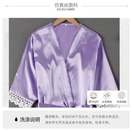 Sleepwear Sleep Suit Sexy Womens Lace Pajamas Sets V-Neck Satin Pijamas Intimate Lingerie Spring Nightwear Home Wear PJS