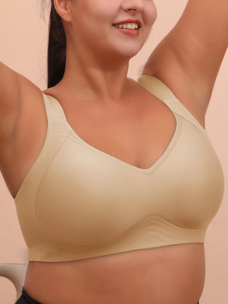 Big breasted sleeping bra for women 6XL without steel rims gathered without scars plus size vest yoga exercise anti sagging bra