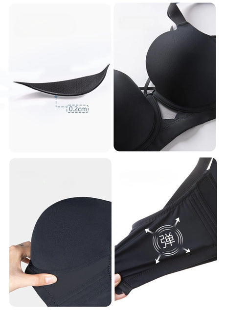 Large Size Seamless Lingerie for Women Thin and Sexy Bra Comfortable Top Up Push-up Anti Sagging Sports Breast Collection Bras
