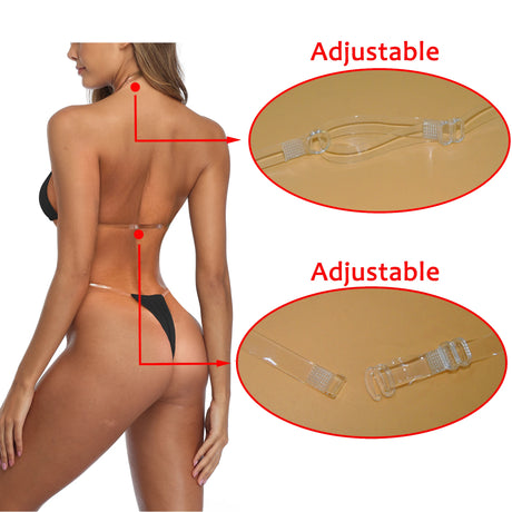 Clear Strap Bikini for Women Thong Swimsuit Invisible Straps Bikinis Thongs Bathing Suit Sexy Brazilian String Tanning Swimsuits