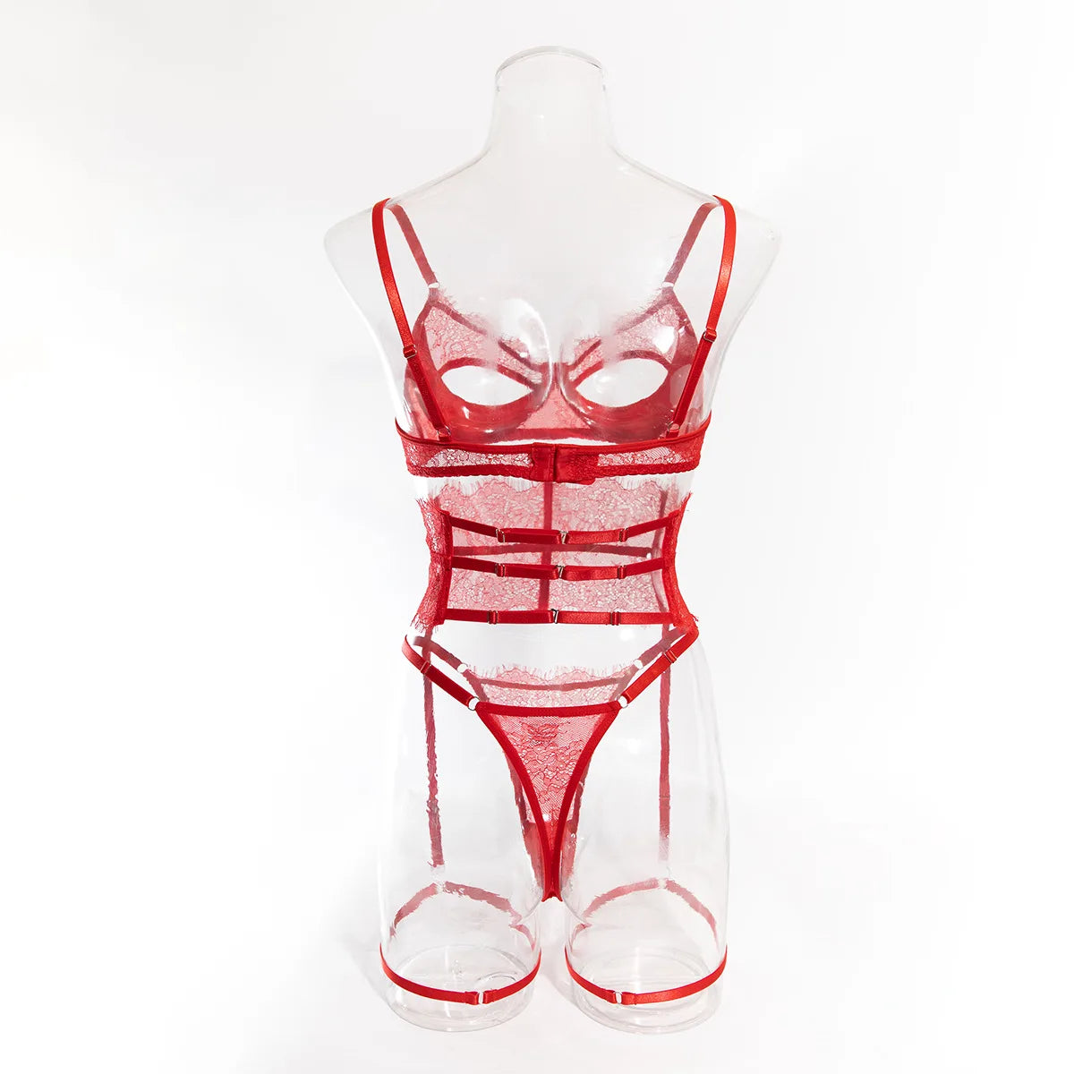 Diccvicc Eyelash Floral Lace Lingerie Cut Out Bra Wide Garter Underwear Set See Through Seductive Intimate Apparel Exotic Outfit