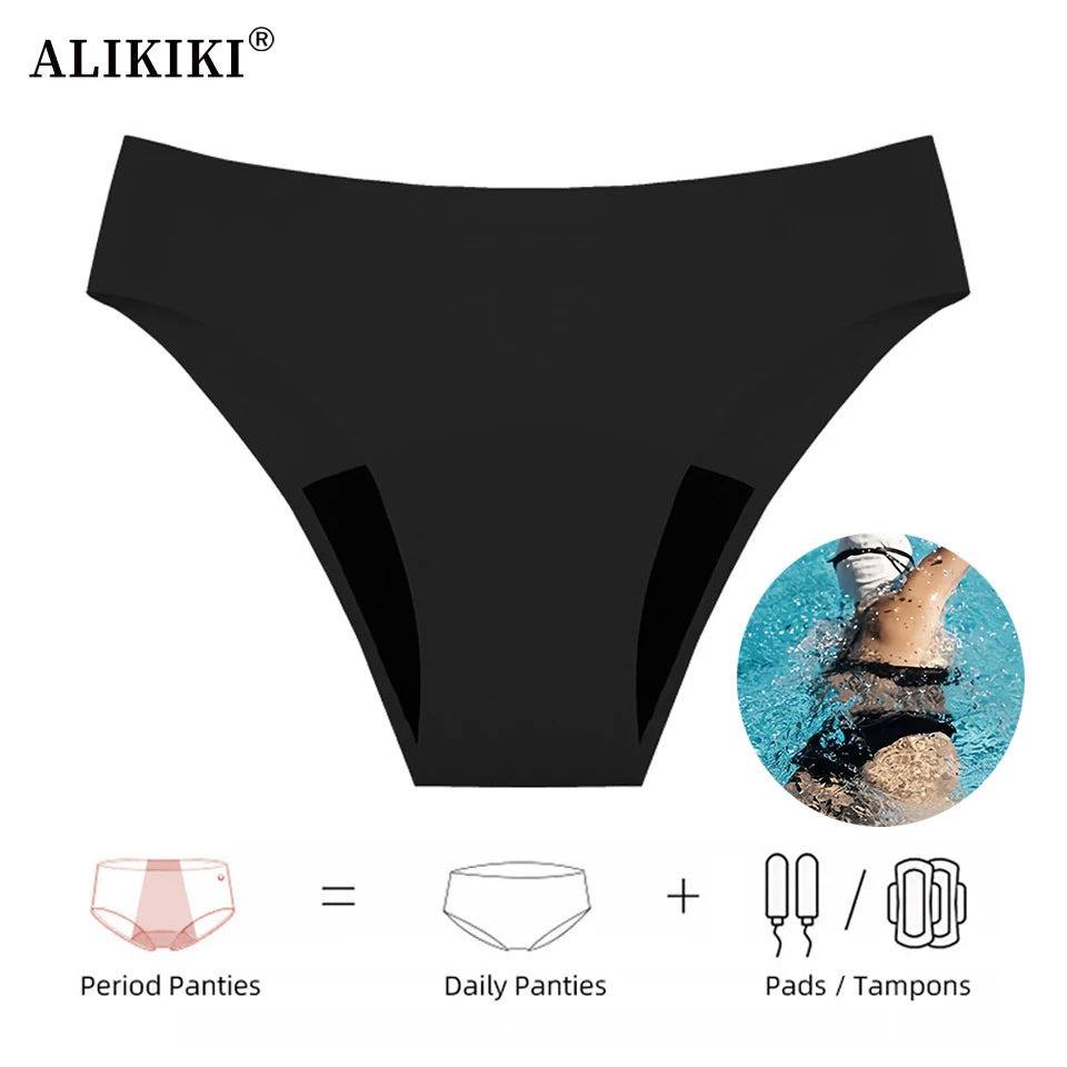 Teenagers Seamless Swimwear Leakproof Menstrual Panties Bikini Fast Absorption Period Swimsuits for Girls Women