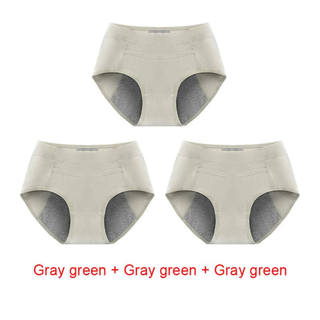 3PCS Cotton Menstrual Panties Leak Proof Breathable Sexys Panties Woman Women Girls Physiological Pants Women's Intimates M-XL