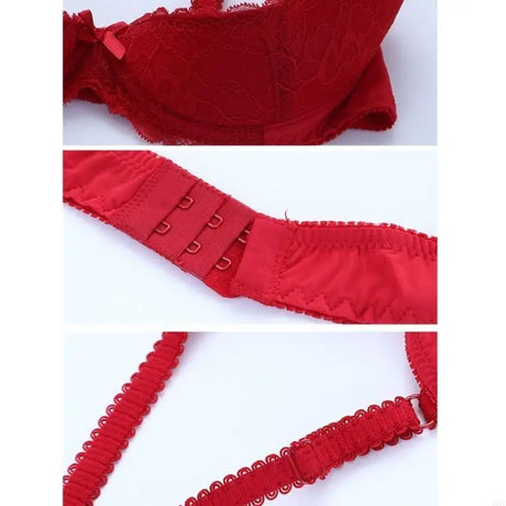 Women's Balconette Bra 1/4 Cup Padded Push Up Bra Lingerie Underwire Sex Lace Underwire Bra Shelf Bra Brassiere Gifts