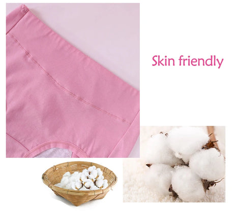 6XL 115kg Plus Size Fat Women Physiological Underwear Menstrual Leak Proof Pure Cotton High Waist Sanitary Lingerie Panties