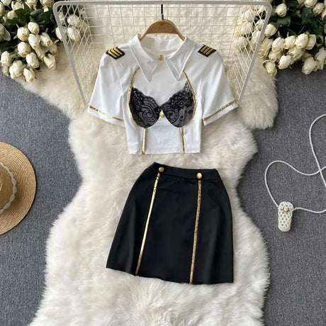 Women Sets Ruffled Apron Shorts Headband Maid Cosplay Costume Rabbit Officer Party Park Performance Sexy Suits Hotsweet Clothes