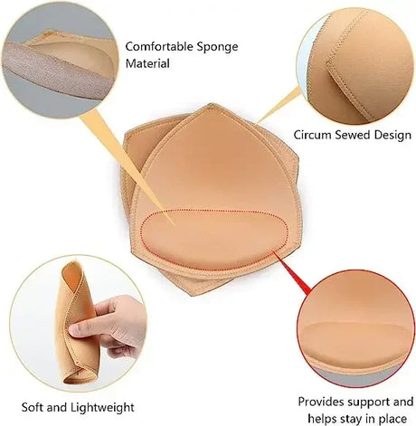 Soft Bra Pads Inserts Removable Bra Pad for Women Breast Push Up Enhancer Bra Pad Sports Bras Cups Insert Bikini Swimsuit