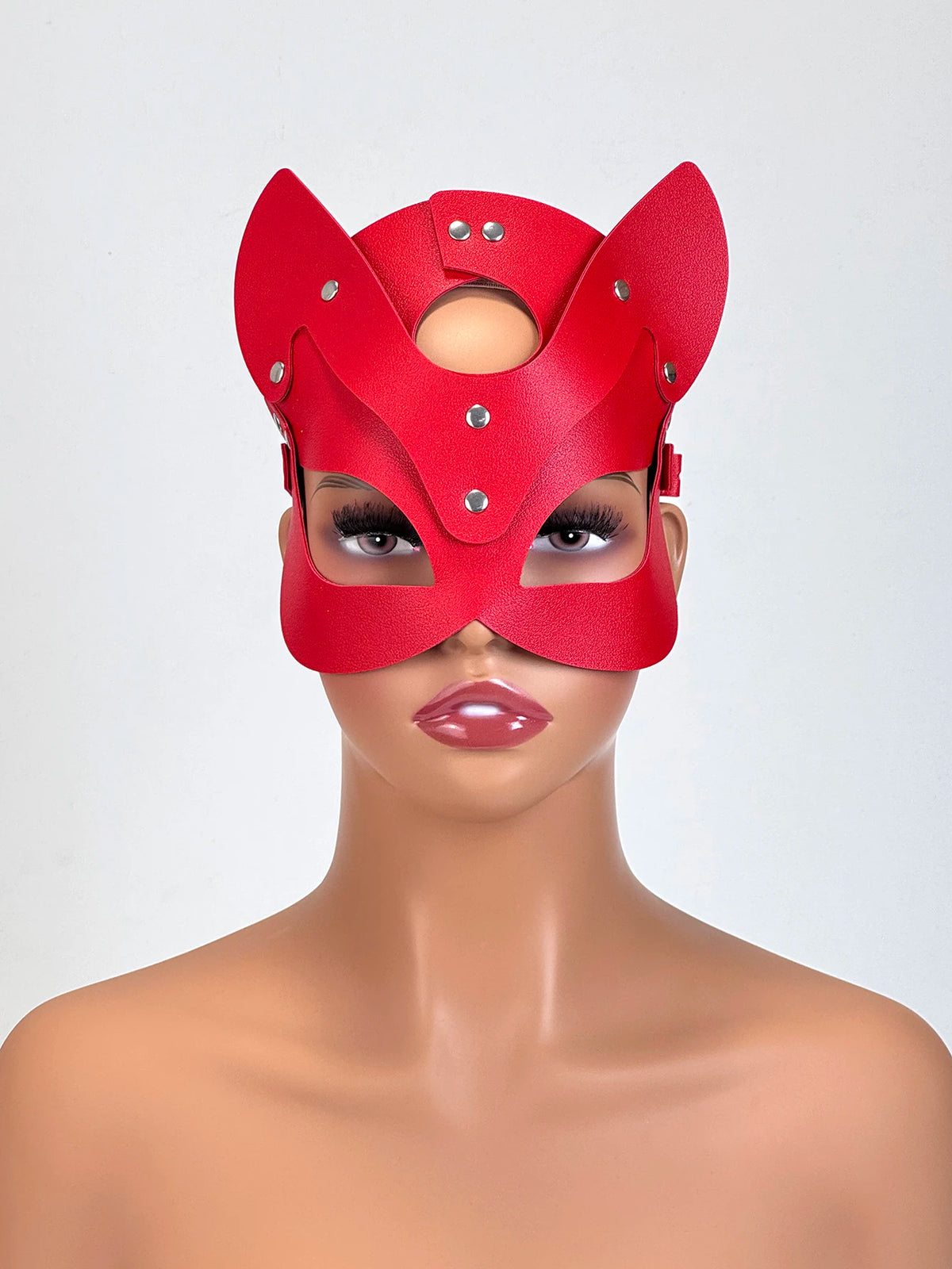 Punk PU Leather Mask Women Men Cosplay Blindfold Games Half Face Mask Gothic Party Masquerade Ball Fancy Masks
