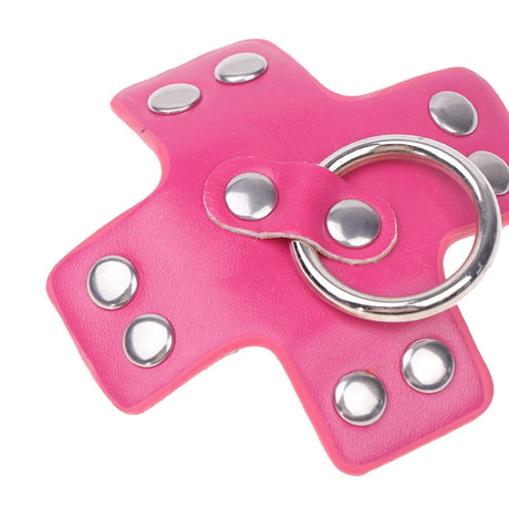 Women 1Pair Sexy Leather Cross Nipple Cover Reusable Breast Stickers Self Adhesive Nipple Pasties Nipple Covers Bra AccessoriesW