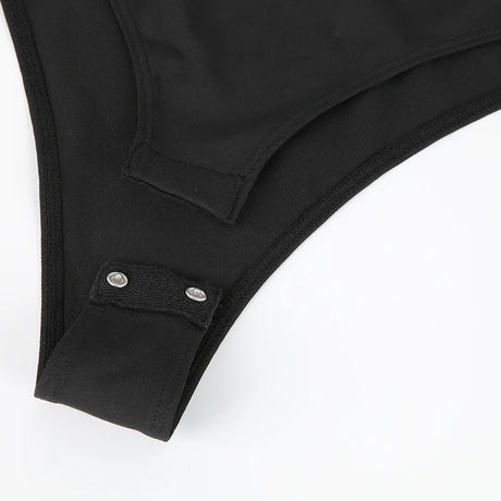 Women Sexy Long Sleeve Bodysuit Turn-down Collar V Neck Shapewear Tummy Control Butt Lift Shirt Seam-free Compression