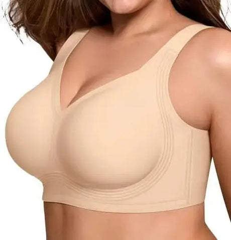 5Pcs Solid Color Seamless Wireless Bra, Full Coverage Push Up Bralette Anti-Sagging Breathable Soft Thin Cup With Adjustable Straps For Sports Yoga Daily Wear