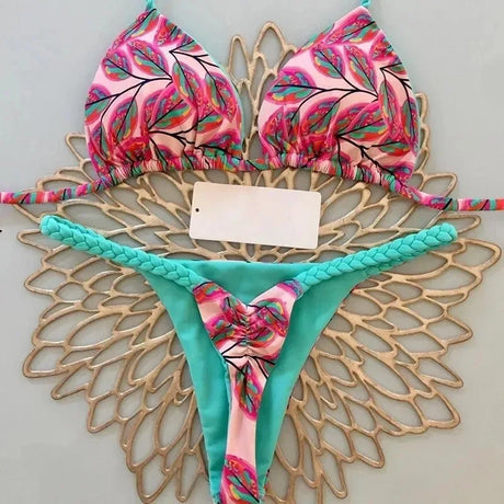 New Bikini Women Swimsuit Beach Vacation Swimwear Leopard Printed Sexy Bikini Set Beachwear Swimsuit Thong Bathing Suit Biquinis