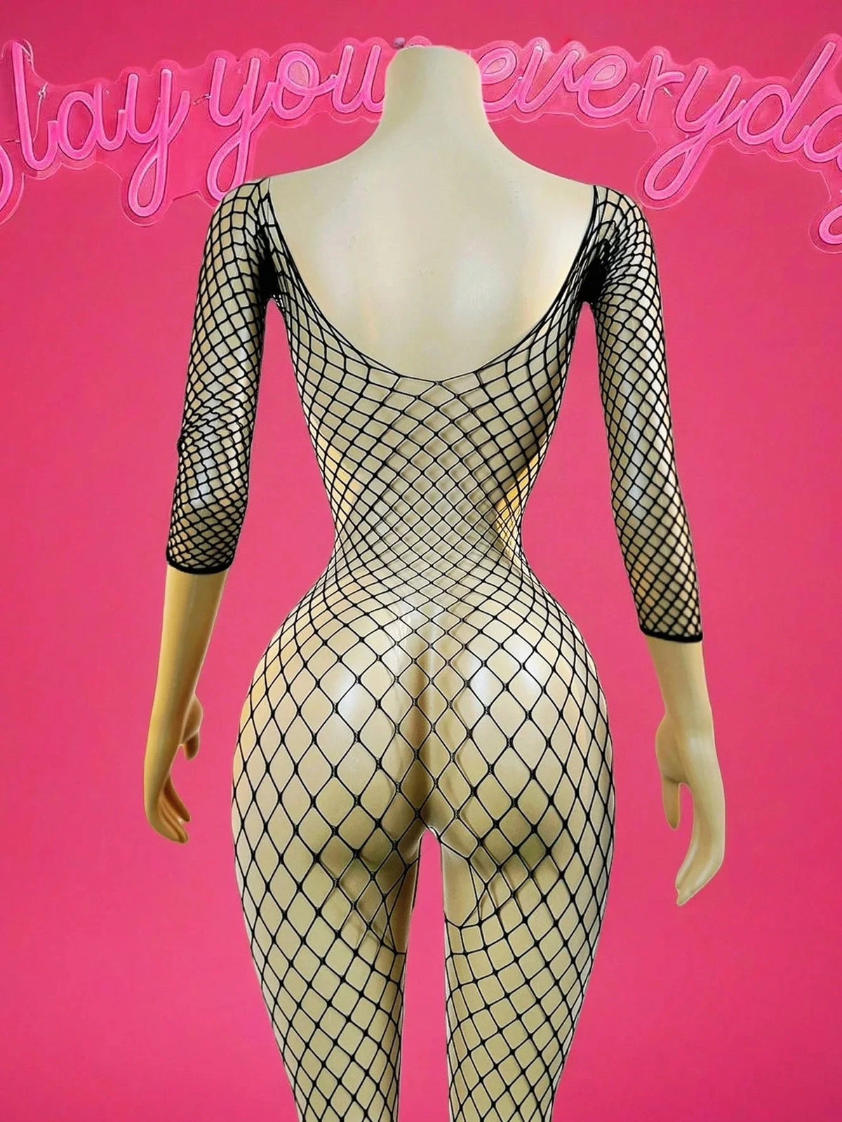 Babydolls Sexy Adult Open Crotch Body Stockings Female Black Women Fishnet Lingerie Underwear Transparent Bodysuit Costumes