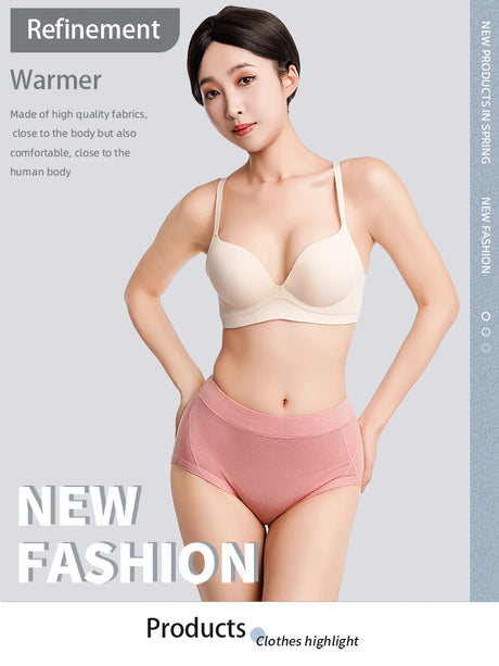 3Pcs Women's Cotton High Waist Panties Underwear Female Large Intimate Lingerie Briefs Woman Underpants Panty Panti New 2025