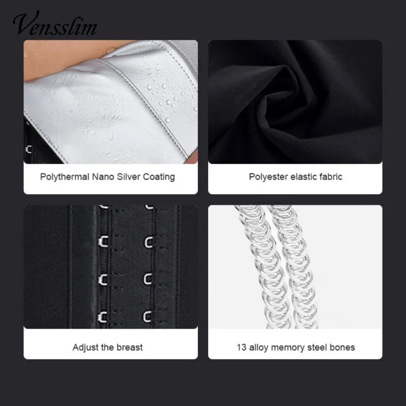 Vensslim Waist Trainer Belt for Women Slimming Waist Trimmer Corset Belly Body Shaper Band Sauna Sweat Girdle with Sauna Effect