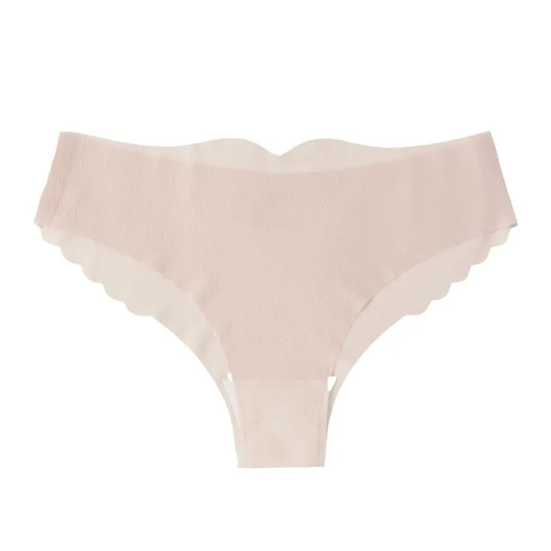 1/3PCS Sexy Women's Low Waist Light Transparent Panties Solid Color Underwear Antibacterial Crotch Ice Silk Underwear Briefs