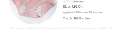 3PCS/set Women's menstrual briefs large flow postpartum water absorption leakproof briefs women's pure cotton menstrual briefs