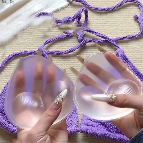 Invisible Push-up Silicone Bra Pads New Thicken Women Bikini Inserts for Swimsuit Chest Pad Skin Color Enhancers Nipple Cover