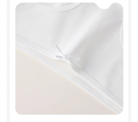 7PCS Women Disposable Panties White Briefs Breathable Cotton Underwear Soft Cute Girls Pantys Solid Underpants Female Lingerie