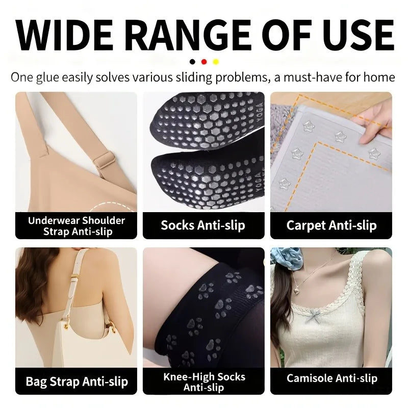 Bra Strap Anti-Slip Adhesive | Invisible Seamless | Prevents Slipping for Socks/Tube Tops/Shoulder Bag Straps