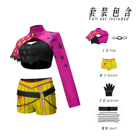 Dead by Daylight The Trickster Mina Cosplay Full Set Women Costume Halloween Comic Con Stage Performance Outfit