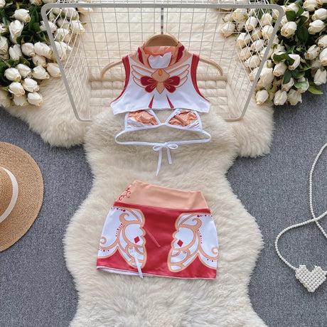 Women Sets Ruffled Apron Shorts Headband Maid Cosplay Costume Rabbit Officer Party Park Performance Sexy Suits Hotsweet Clothes