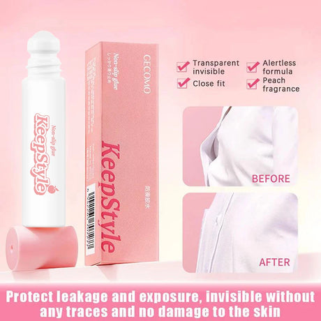 Anti-Slip Glue Roll On Skin Adhesive For Clothing Dress Body Skin Anti-exposure Bra Non-slip Fixed