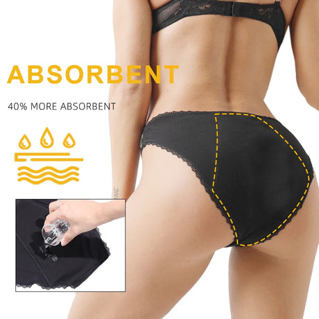 Bamboo Comfortable women's period panties 4 layer leak-proof absorbent menstrual period underwear postpartum incontinence briefs