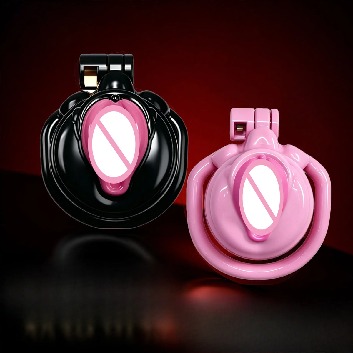 New Sissy Simulation Vagina Cock Cage Stainlesswith 4 Penis Rings Chastity Lock Man Chastity Belt Man's Sex Products Sex Toy 18+
