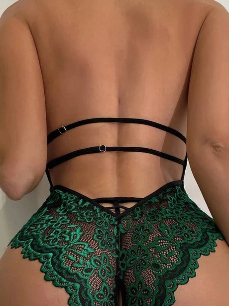 Sexy Lingerie For Women Lace Bodysuit Erotic One Piece Bodysuit Open Bra Crotchless Teddy Erotic Dress For Sex Lenceria Costume