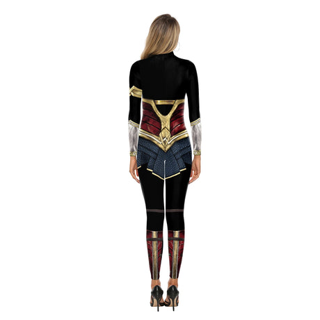 Zawaland Justice Wonder Costume Woman Cosplay Movie Bodysuit Party Sexy Jumpsuit Superwoman Stage Performance Zentai Outfits