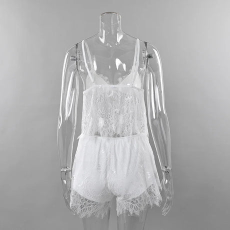 Women 2026 New European Style Lace Cami Top & Shorts Two Piece Pajama Set Elegant Soft Casual Home Sleepwear Suit
