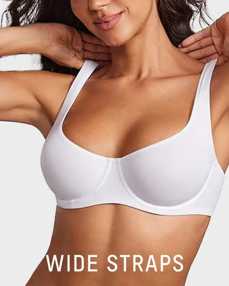 Large Size Underwire Full Support Seamless Unlined Balconette Bra Underwear Solid Color Comfortable Sports Yoga No Trace Bra