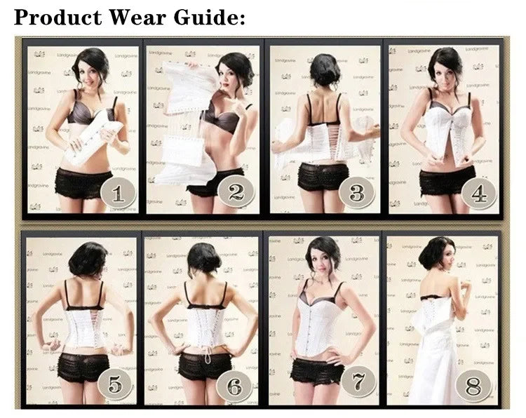 Women Sky Blue Retro Jacquard Corset Tops Lace Short Sleeved One Shoulder Sexy Slimming Shaper Overbust Bustiers Lingerie