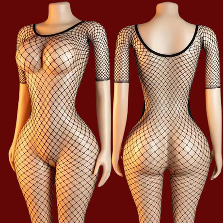 Lingerie Bodysuit Sexy Adult Open Crotch Bodystocking Erotic Mesh Underwear Outfits for Woman Jumpersuits Costumes Crotchless