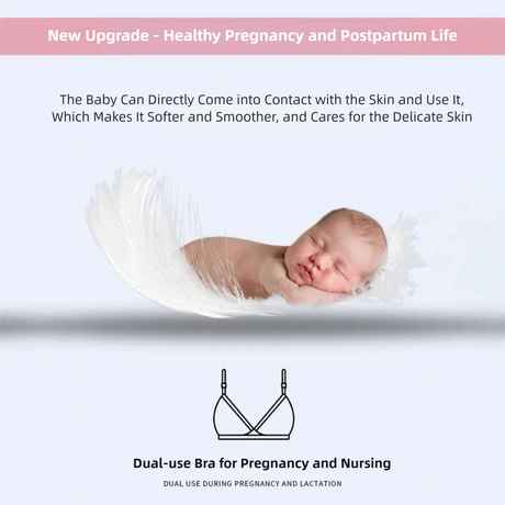 Double Buckle Nursing Bra Anti-sagging Breathable Pregnancy Bralette Pure Cotton Comfortable Nursing Bralette for Breastfeeding